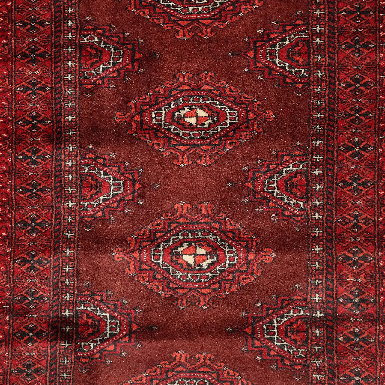 Bukhara rug in cotton and wool, 20th century 4