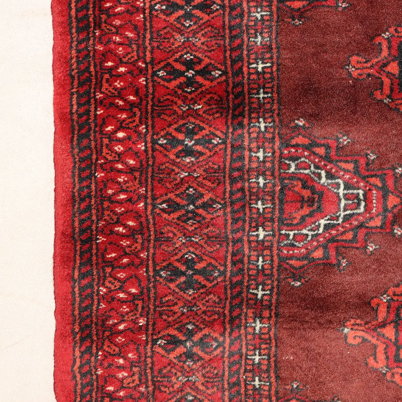 Bukhara rug in cotton and wool, 20th century 6