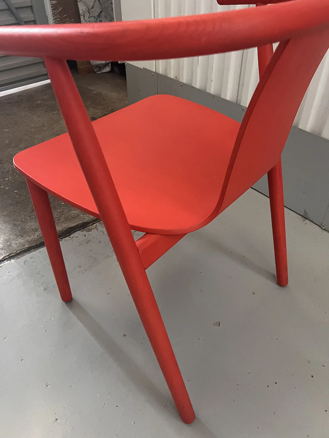Set of 4 "Bac" Cappellini Chairs - Design Jasper Morrison in cherry colour 5