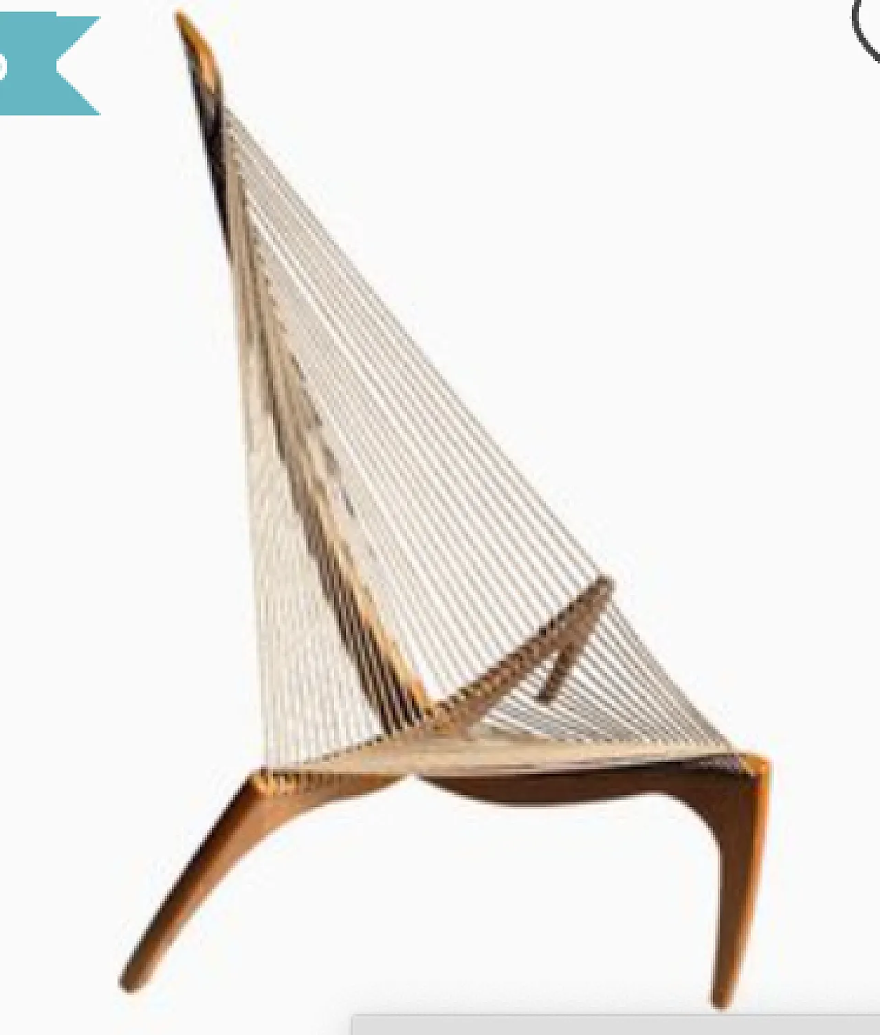 Harp or Arpa designer armchair by Jorgen H. in Brown, 1960s 1