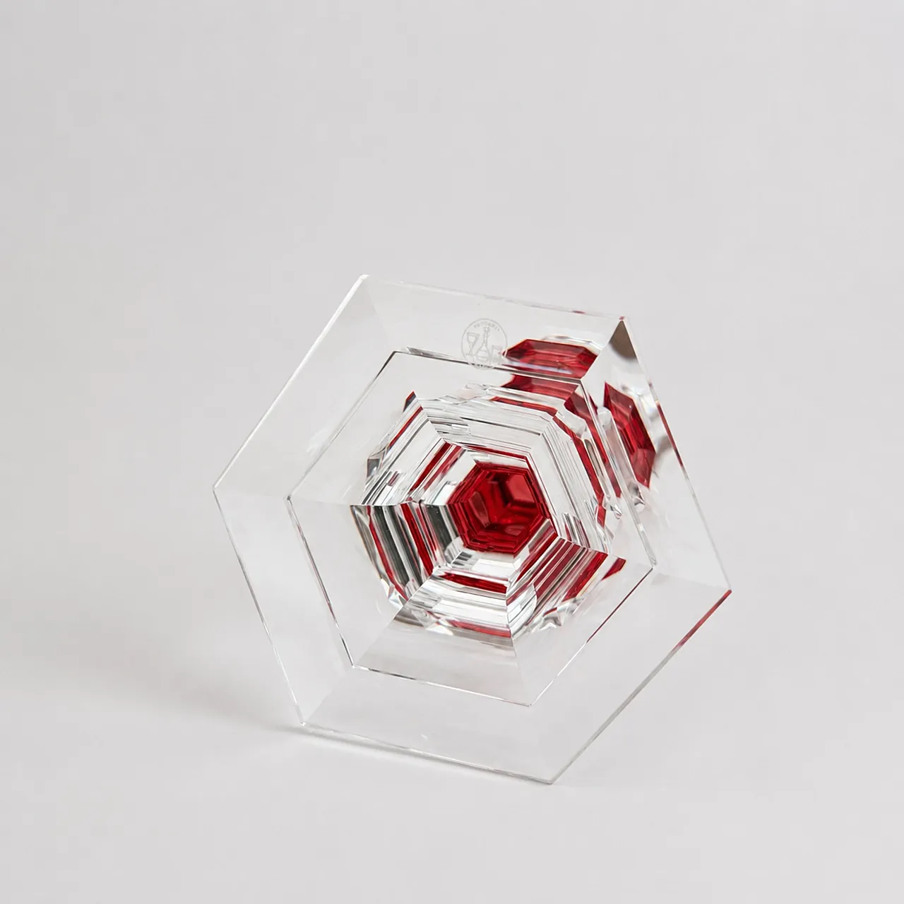 Baccarat - Candlestick (2) - Crystal, Glass - Harcourt candlestick Red 12