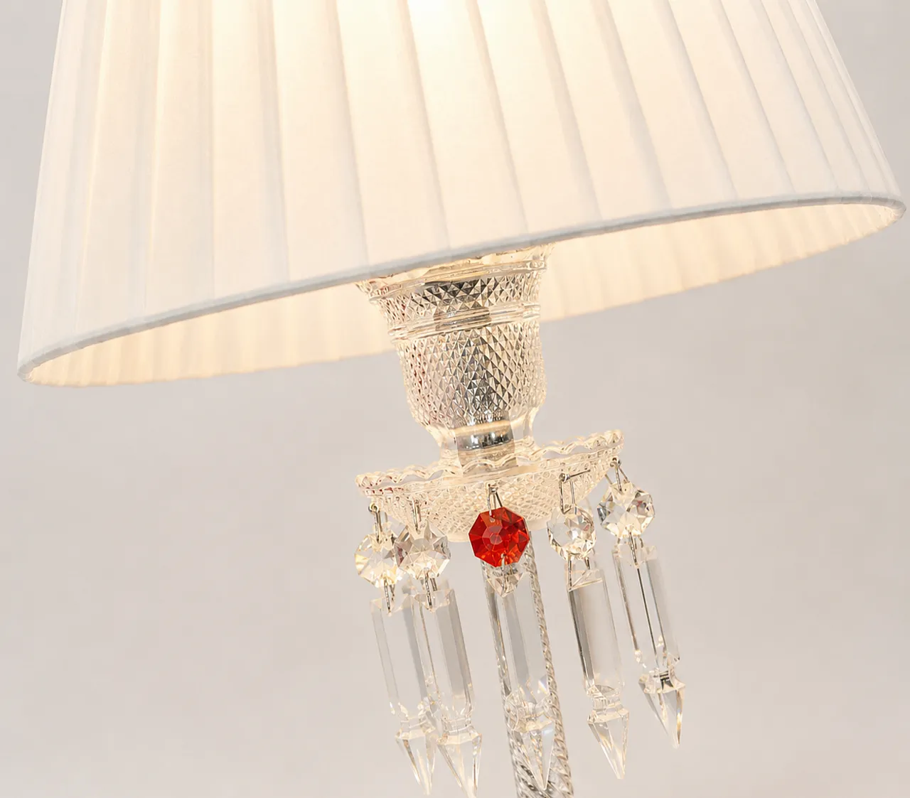 Baccarat Clear Crystal Table Torch Lamp 6