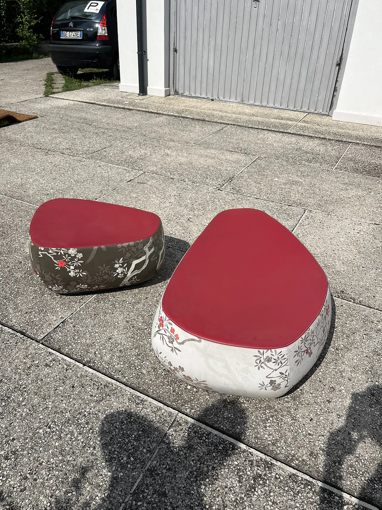 Pair of Moroso Fjord poufs by Patricia Urquiola, 2000s 1