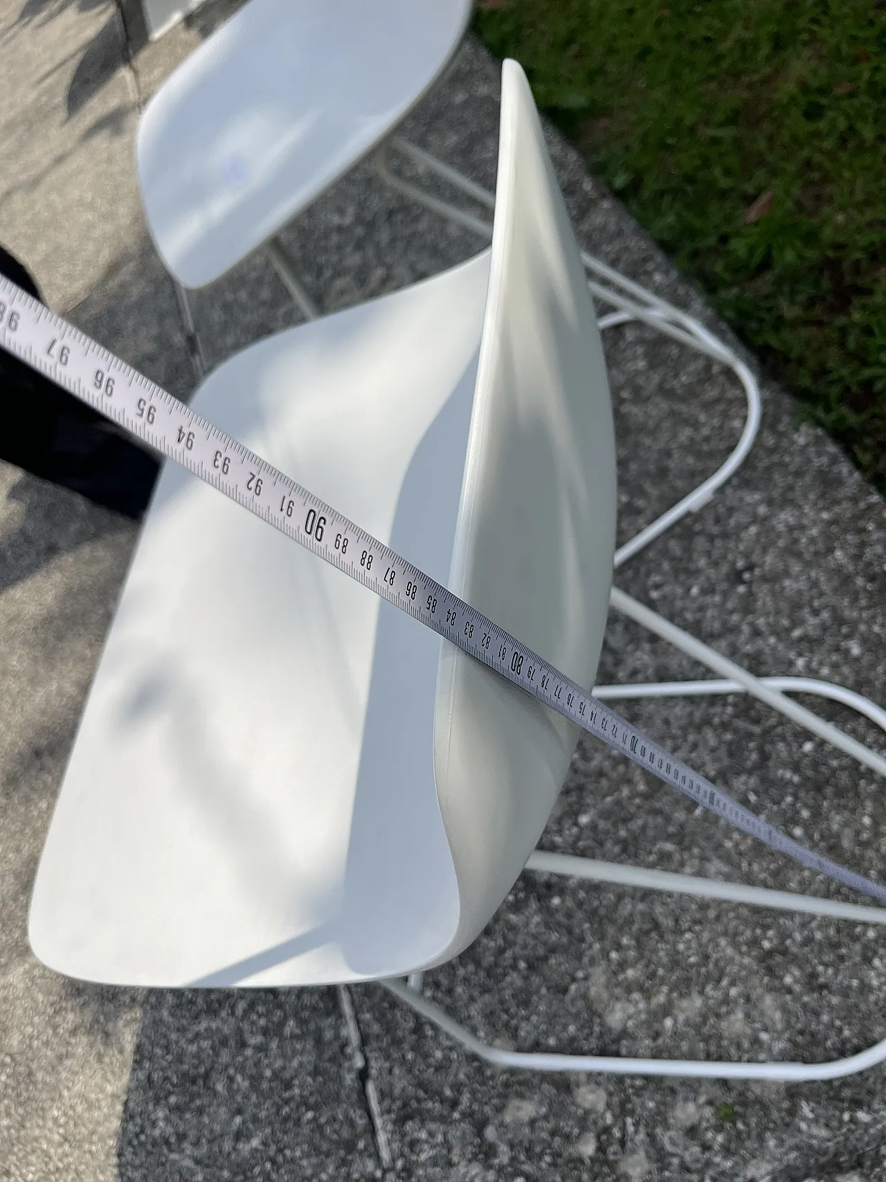 Desalto Flan design stool white/chrome, 2000s 5