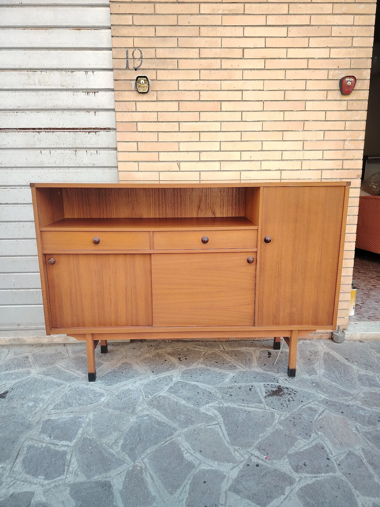 Highboard sideboard in teak, 1960s 1