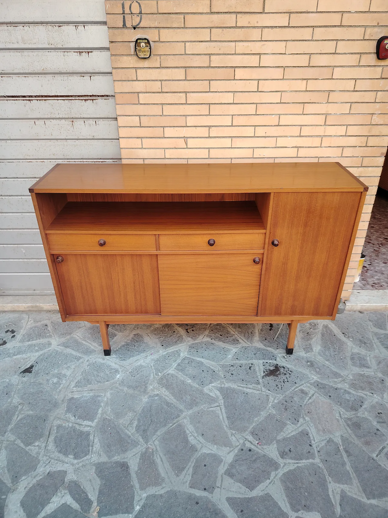 Highboard sideboard in teak, 1960s 2