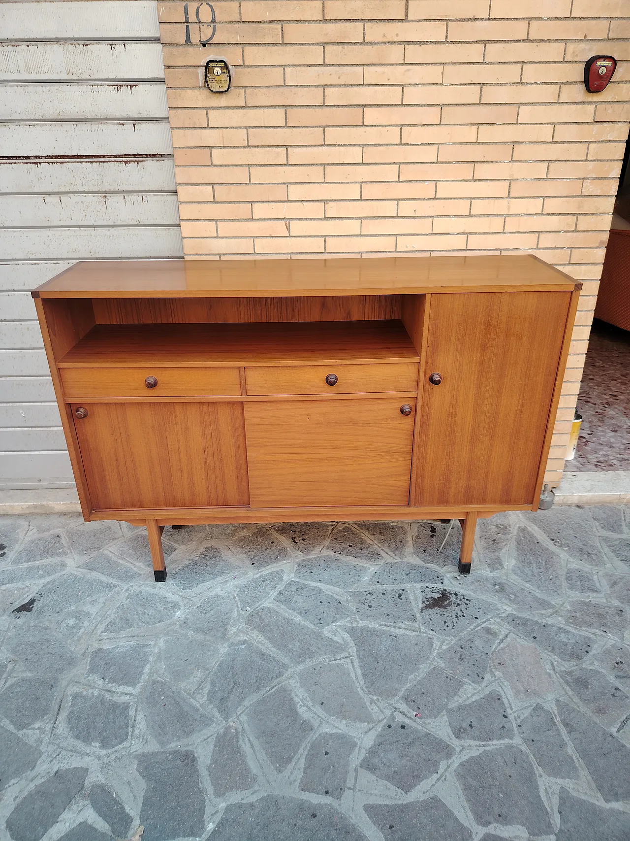 Highboard sideboard in teak, 1960s 3