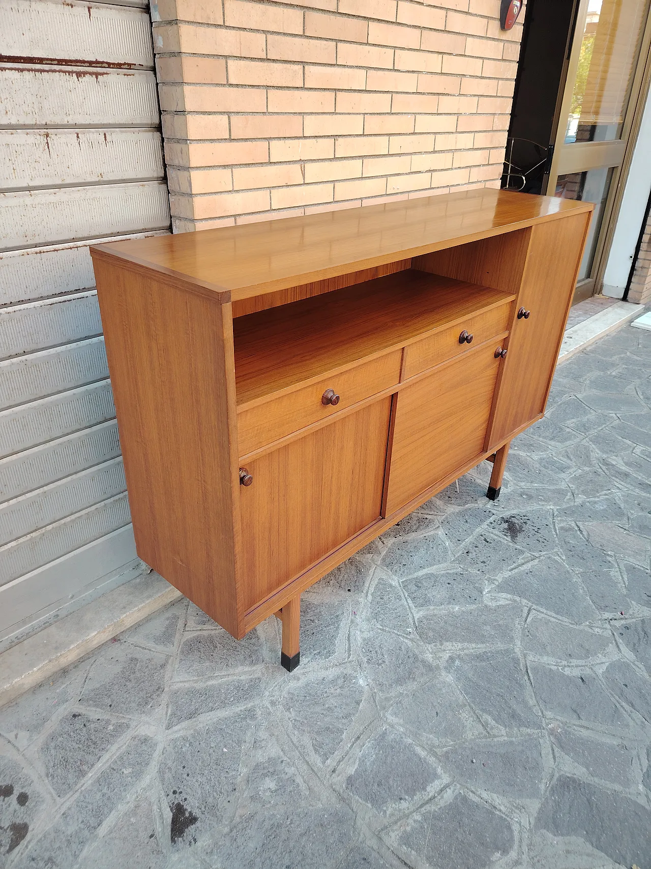 Highboard sideboard in teak, 1960s 4