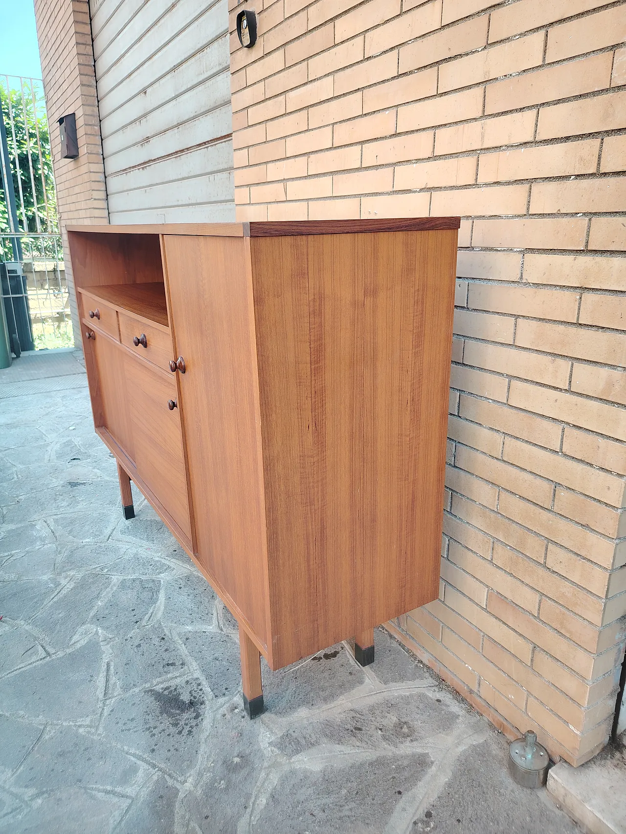 Highboard sideboard in teak, 1960s 9