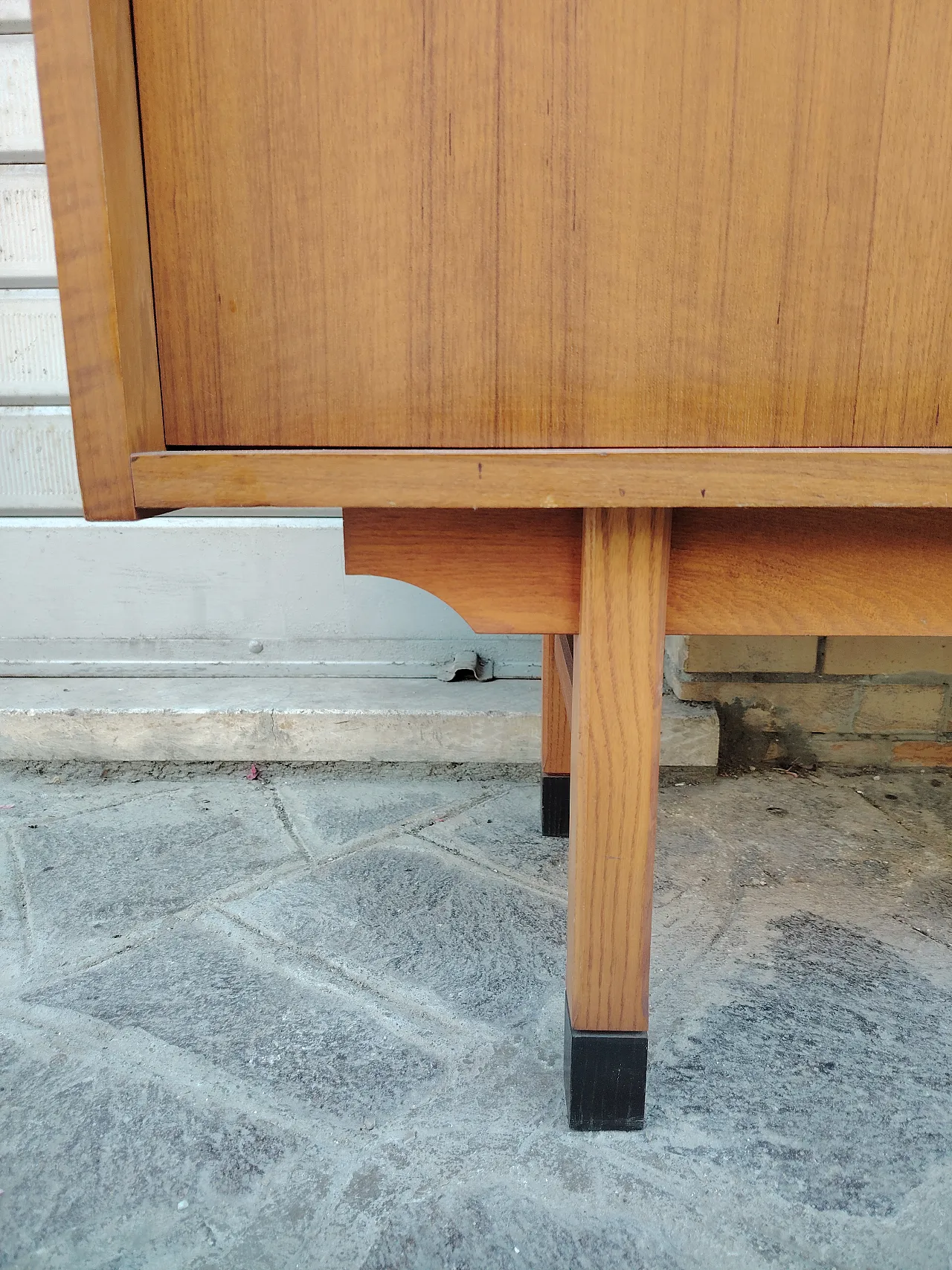 Highboard sideboard in teak, 1960s 10