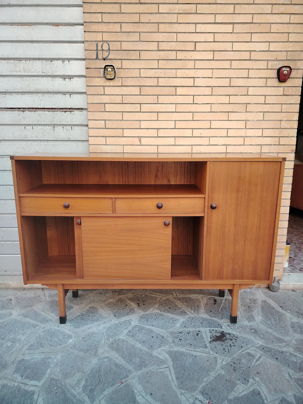 Highboard sideboard in teak, 1960s 11