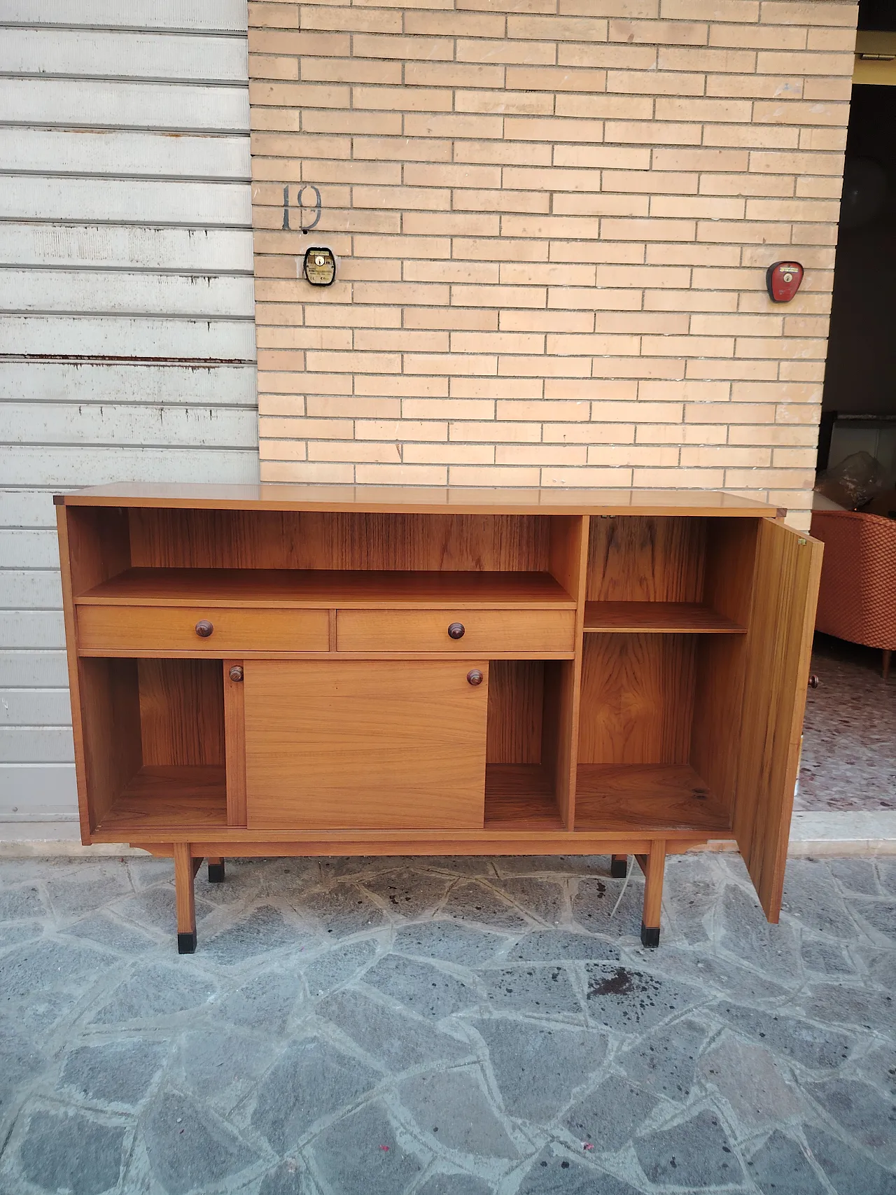 Highboard sideboard in teak, 1960s 12