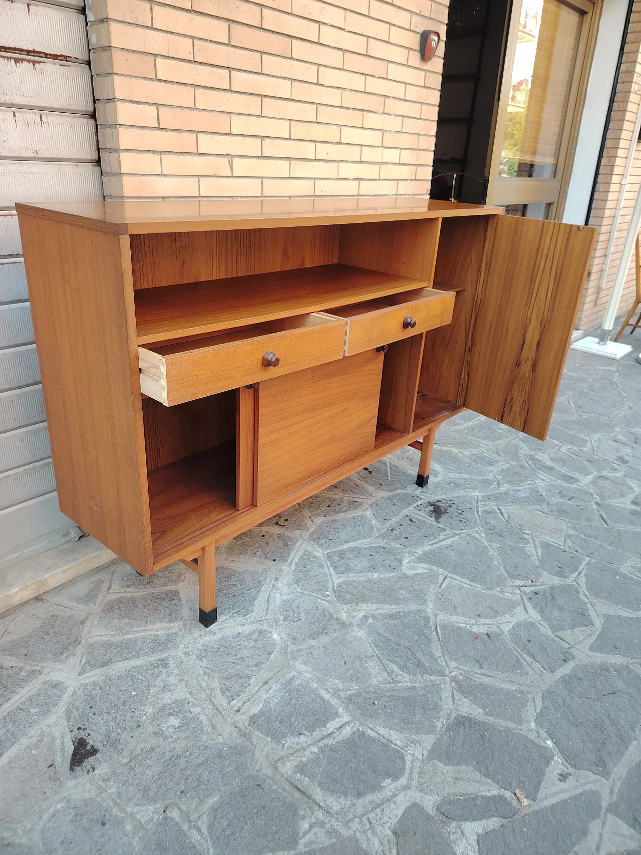 Highboard sideboard in teak, 1960s 15