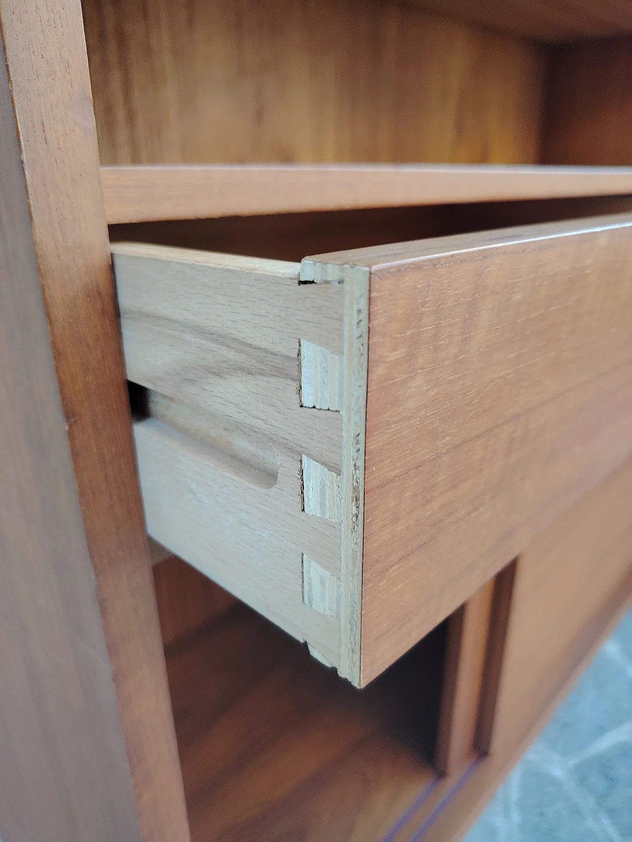 Highboard sideboard in teak, 1960s 16