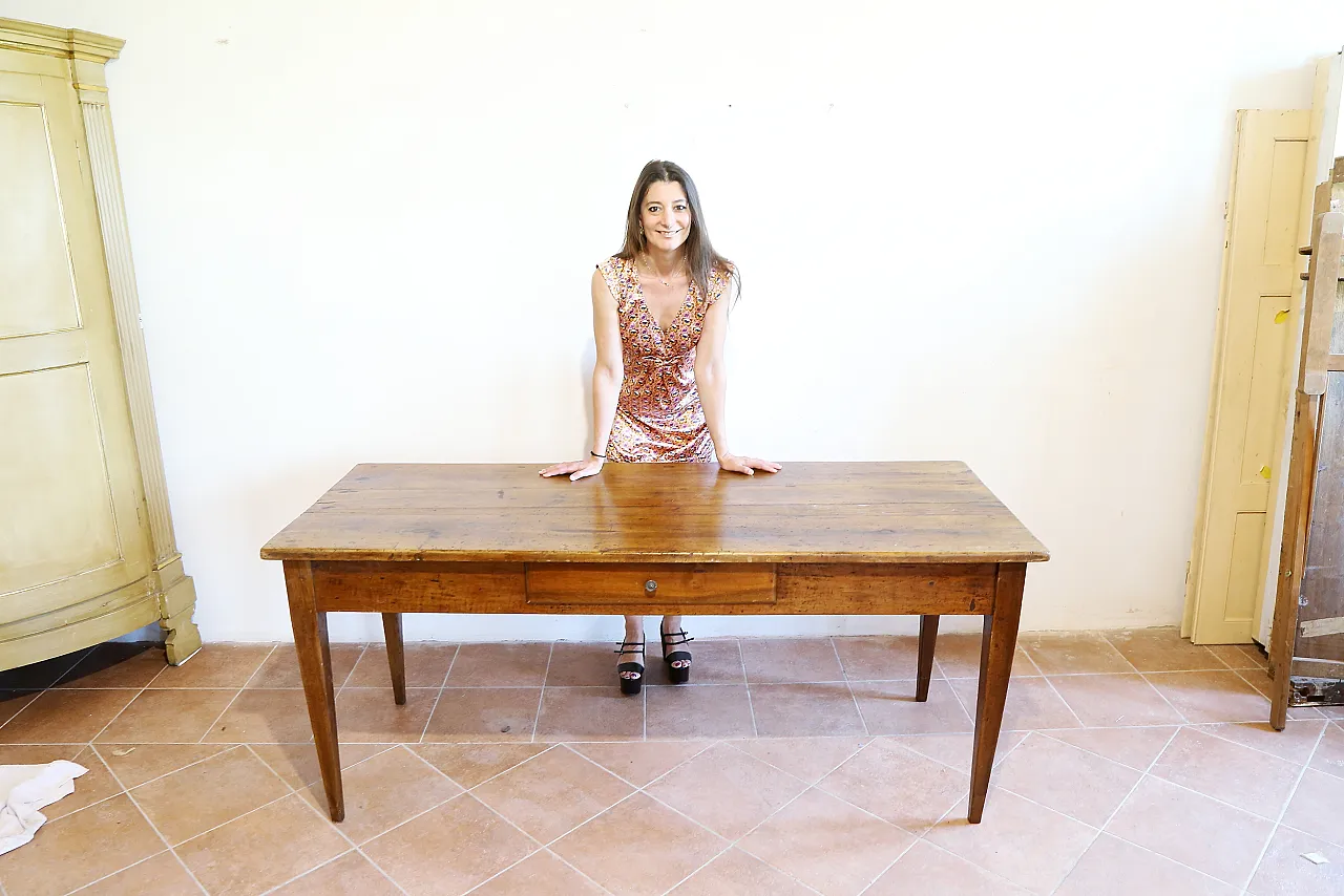 French table in wooden directory style, 18th century 3