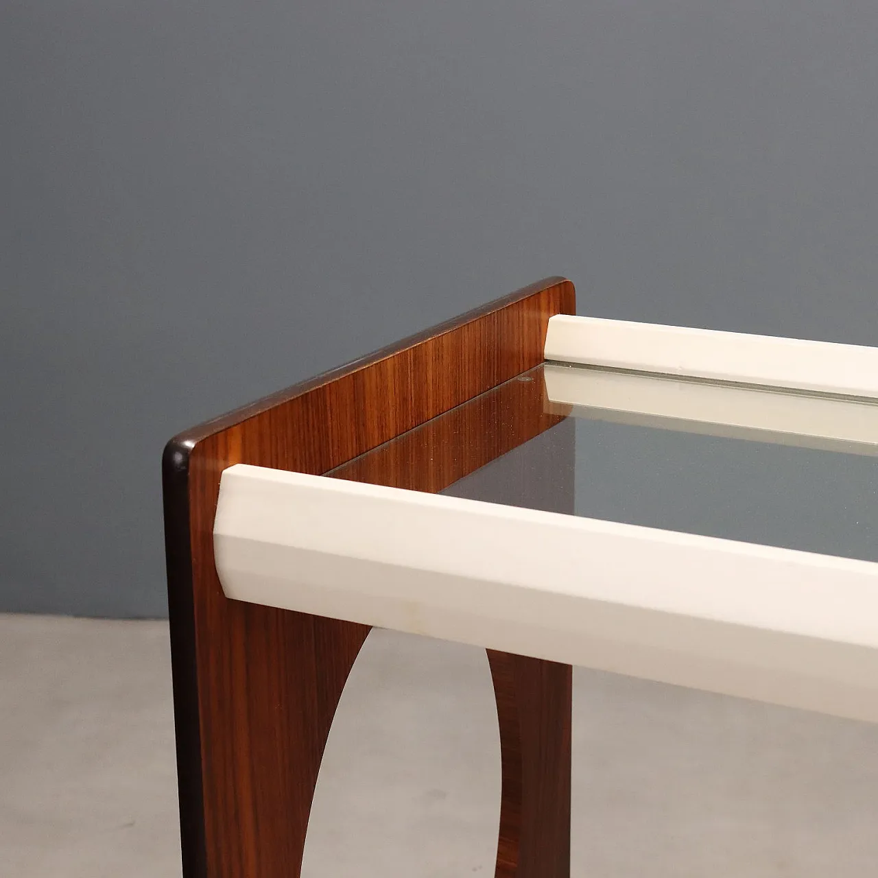 Cart in wood and glass, 1960s 5