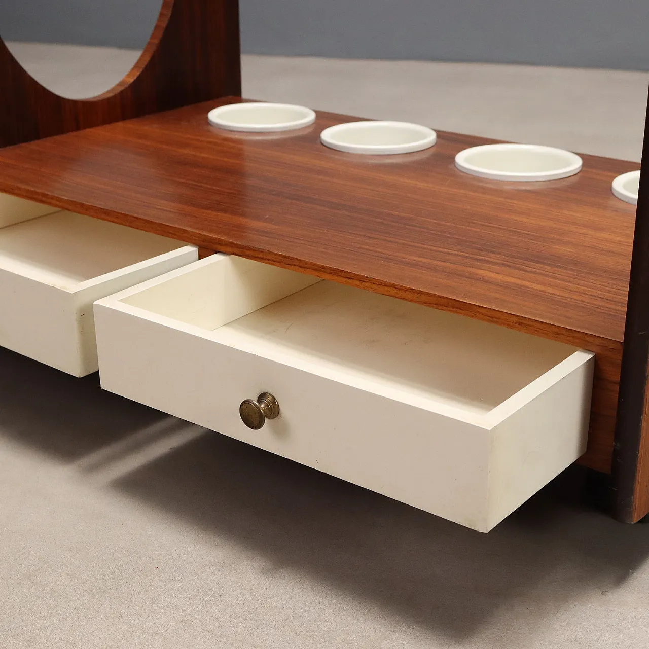 Cart in wood and glass, 1960s 6