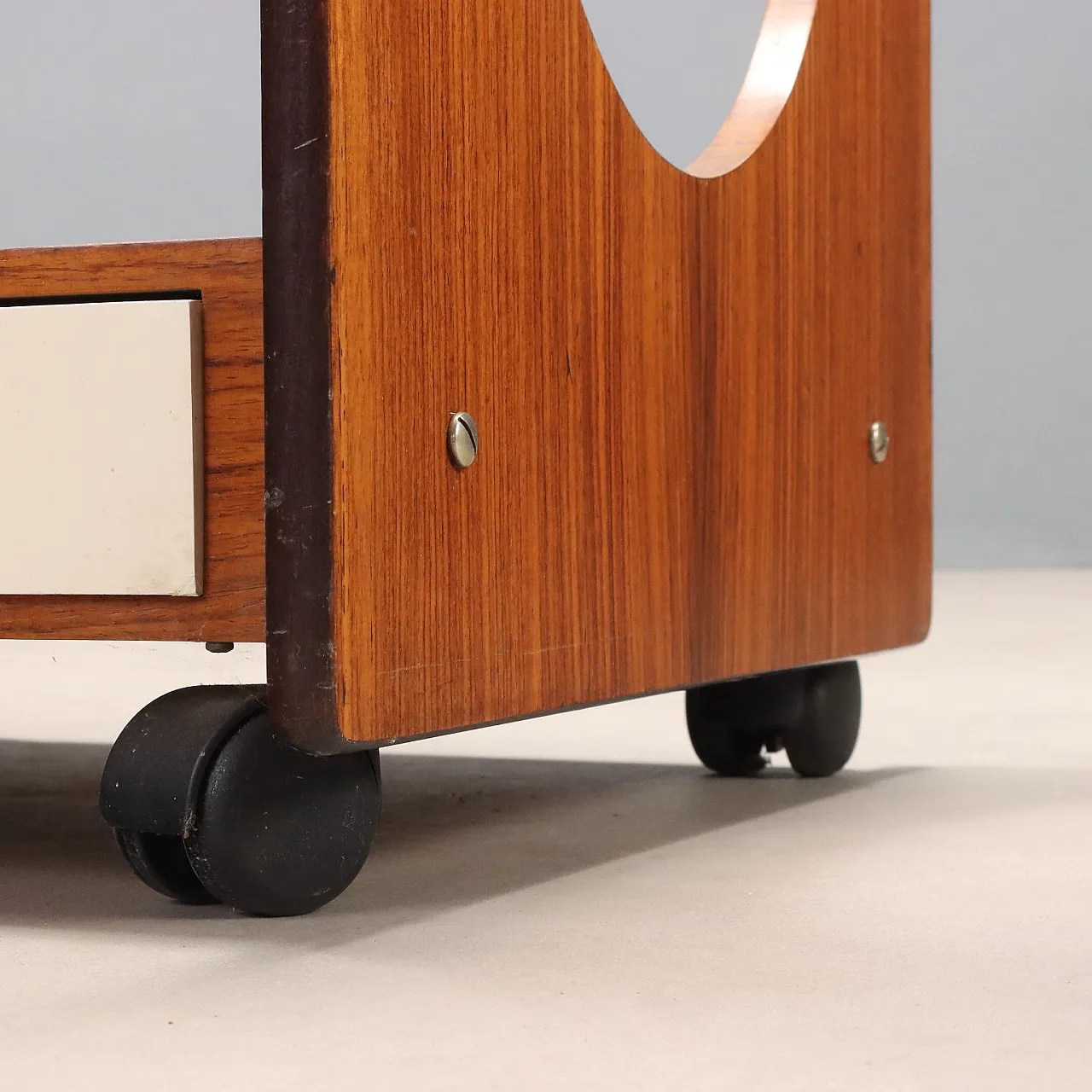 Cart in wood and glass, 1960s 7