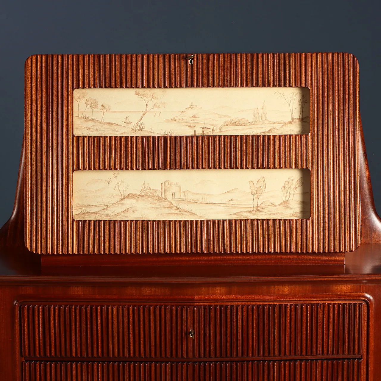 Mobile bar in legno, anni '50 8