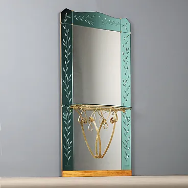 Mirror with console, 20th century