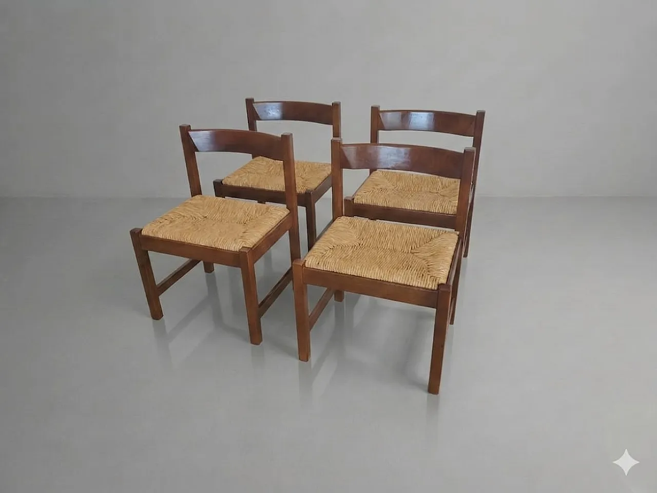 4 Torbecchia chairs and table, G.Michelucci for Poltronova, 1960s 3