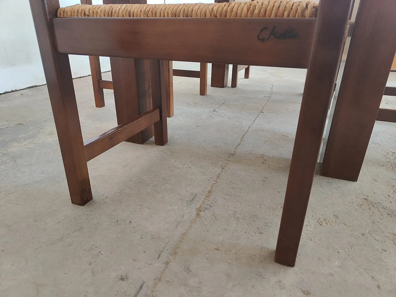 4 Torbecchia chairs and table, G.Michelucci for Poltronova, 1960s 6