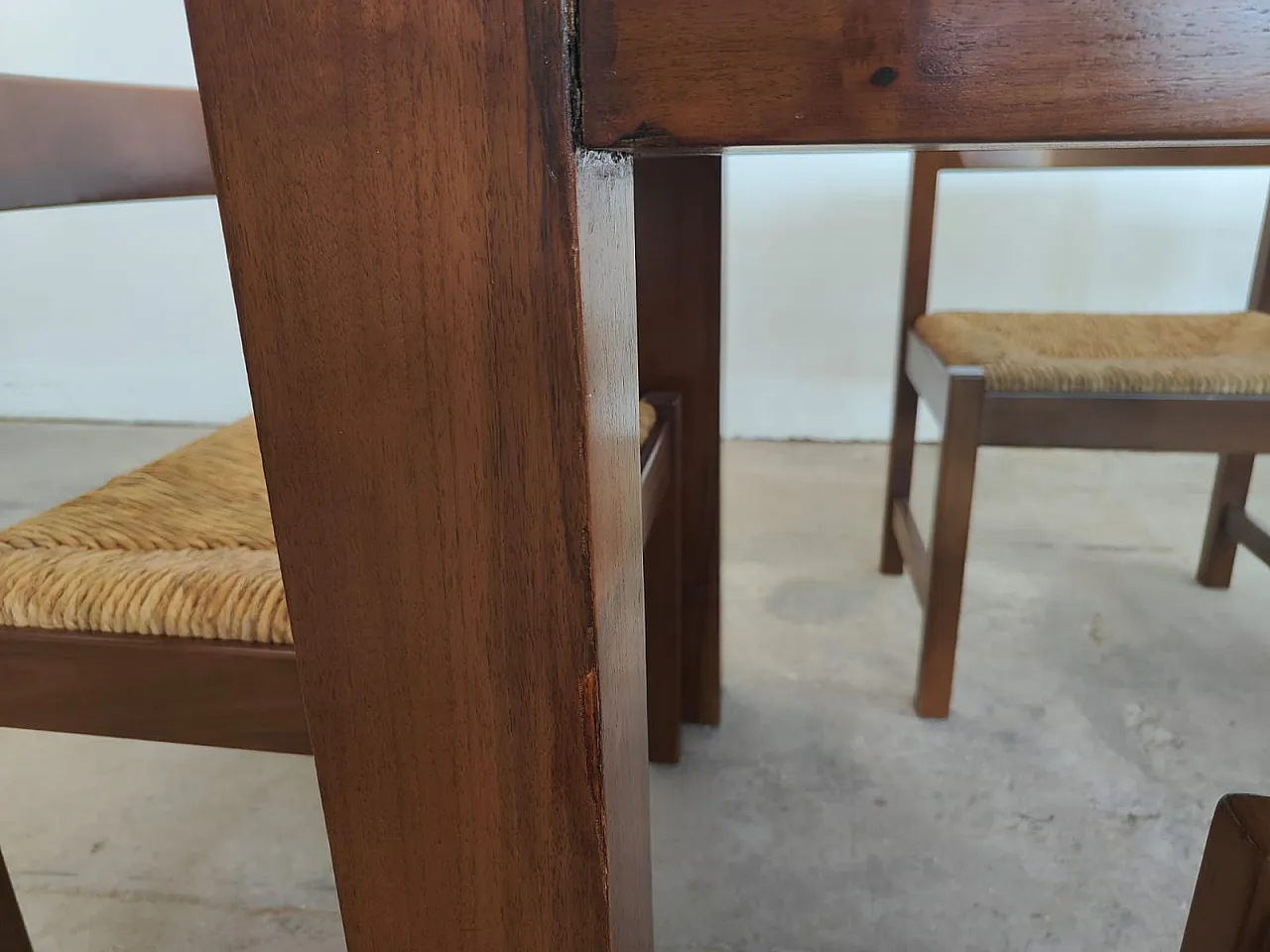4 Torbecchia chairs and table, G.Michelucci for Poltronova, 1960s 8