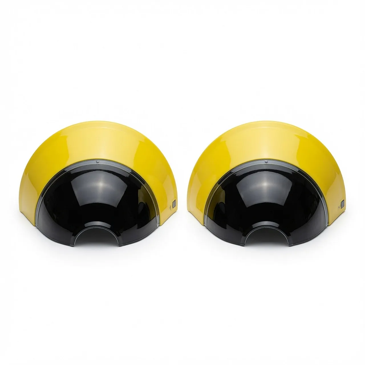 Pair of Murano Glass Wall Sconces yellow and black, late 20th Century 1