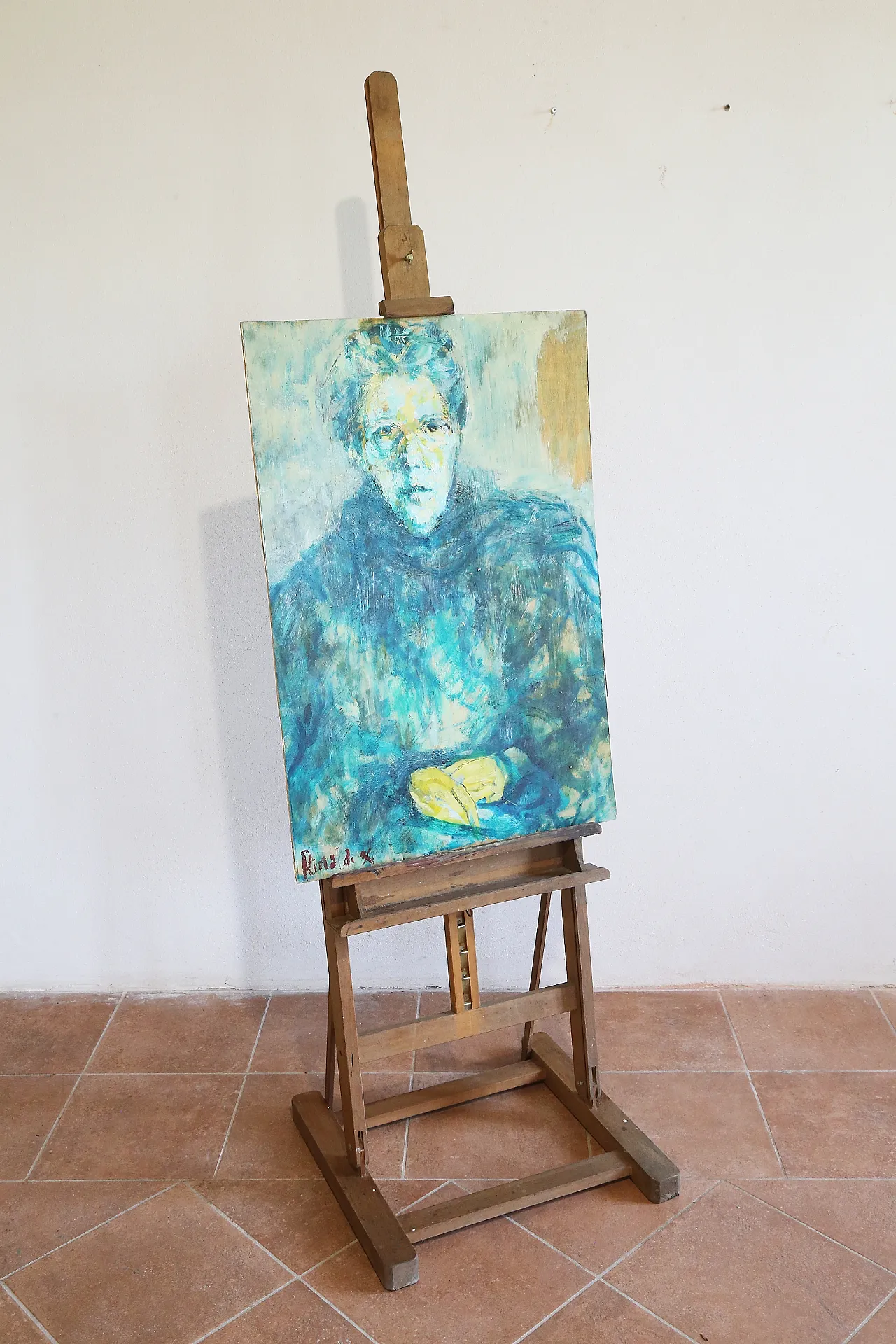 Beech wood painter's studio easel, 1970s 4