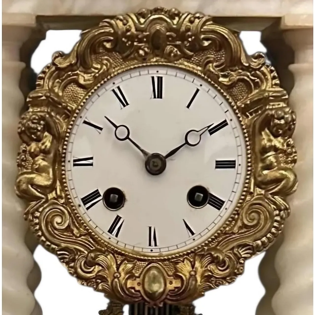 Marble French Mantel Clock, 19th Century 9