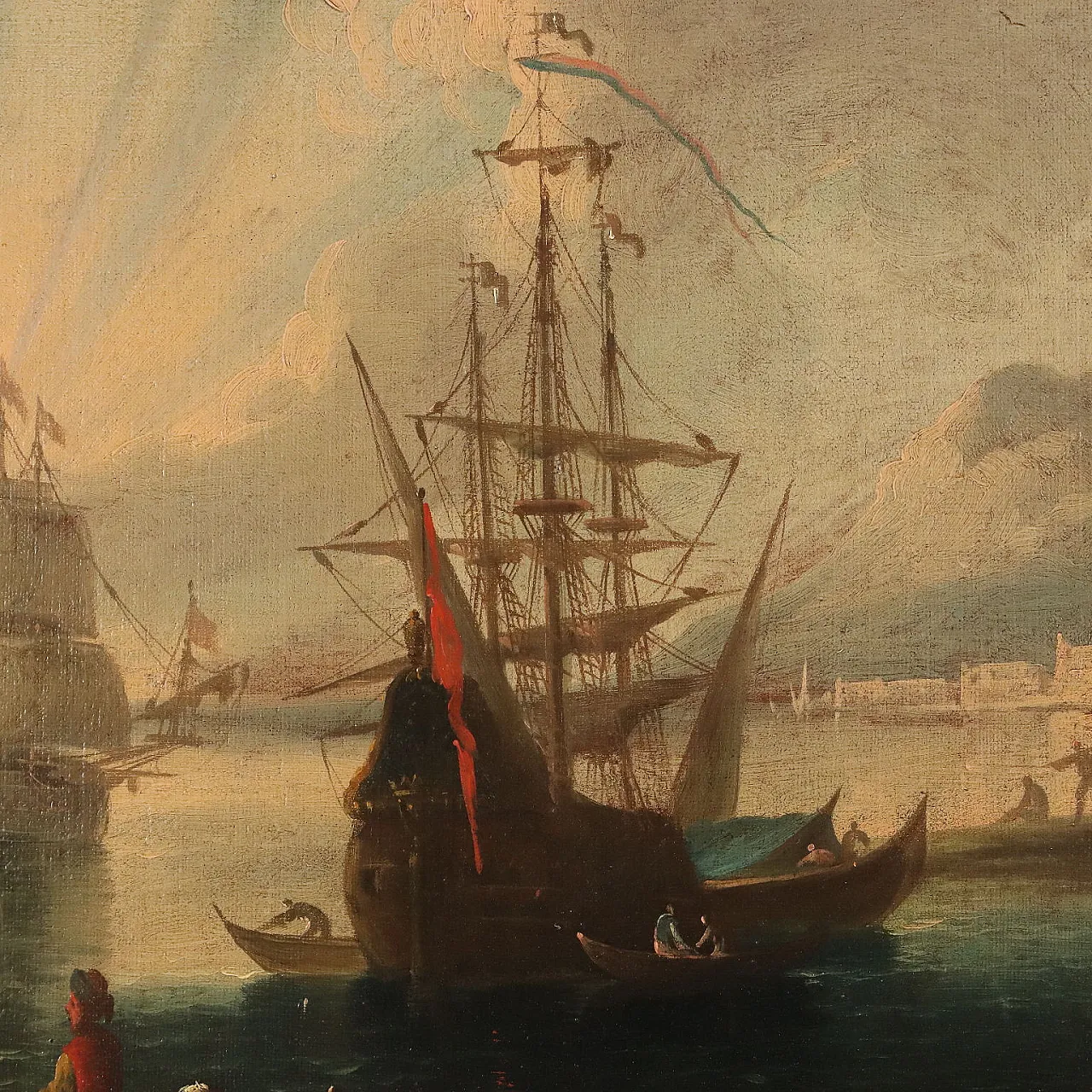 Dipinto Scena di Porto, '900 5