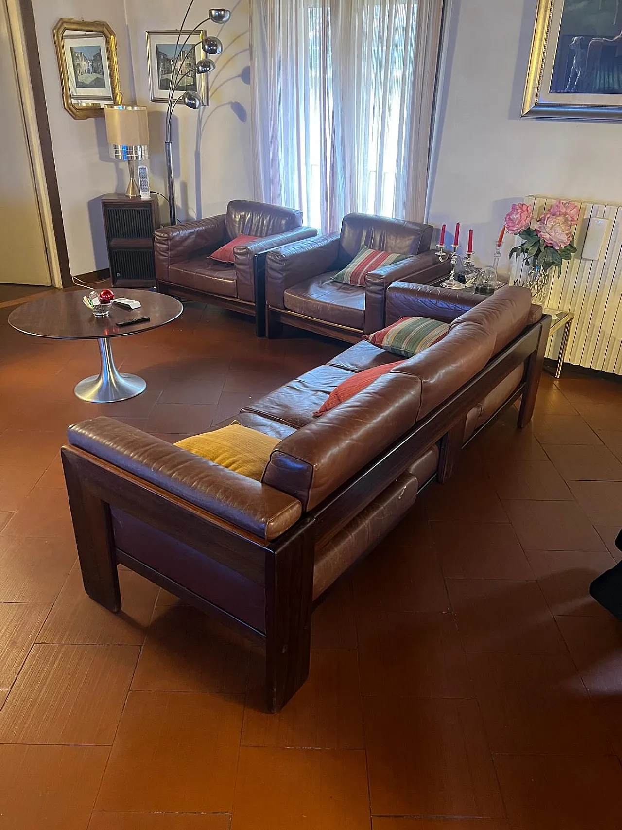 Mid-Century Modern leather sofa set by Gavina, 1970s 1