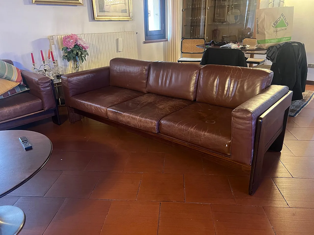 Mid-Century Modern leather sofa set by Gavina, 1970s 2