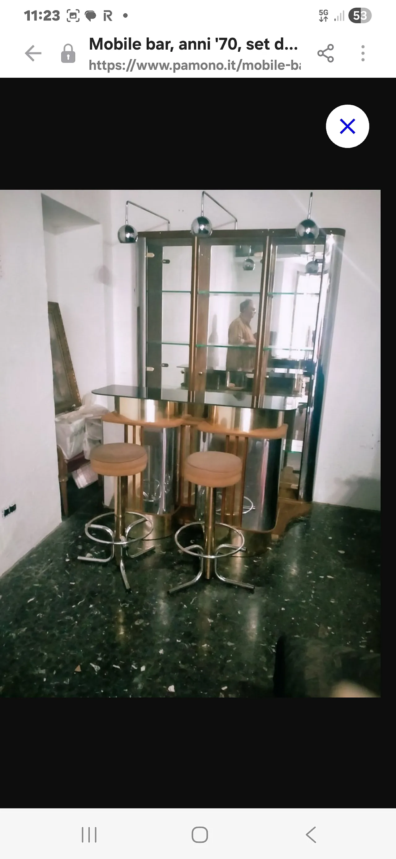 Two body Bar with Stools by Willy Rizzo, 1970s 10