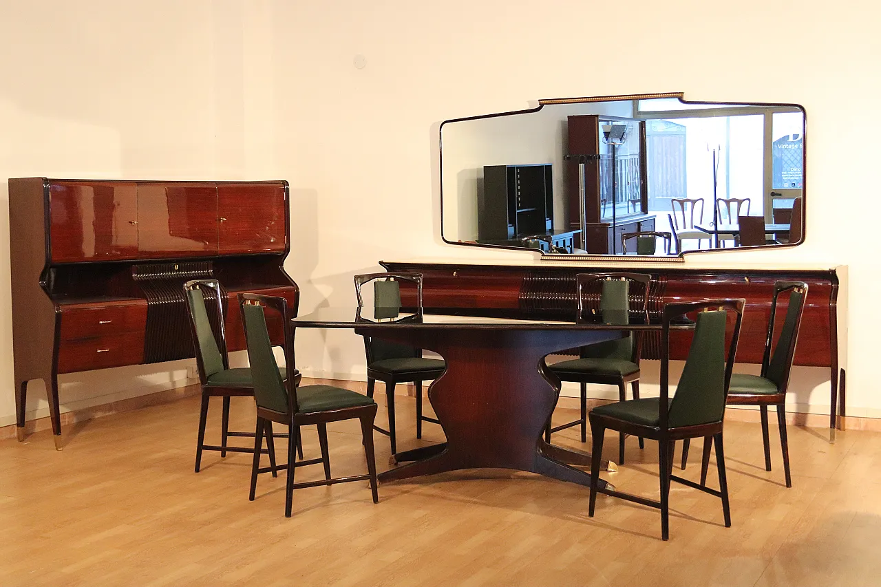 Set completo per sala da pranzo di Osvaldo Borsani, anni '50 1