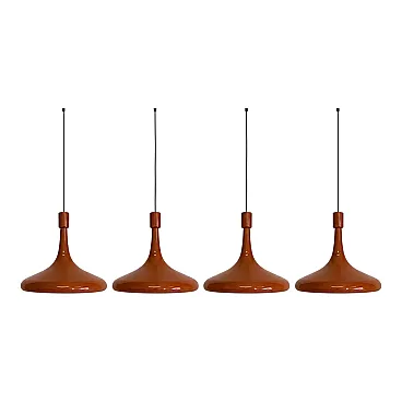 4 lampade a sospensione italiane dell'era spaziale, anni '70