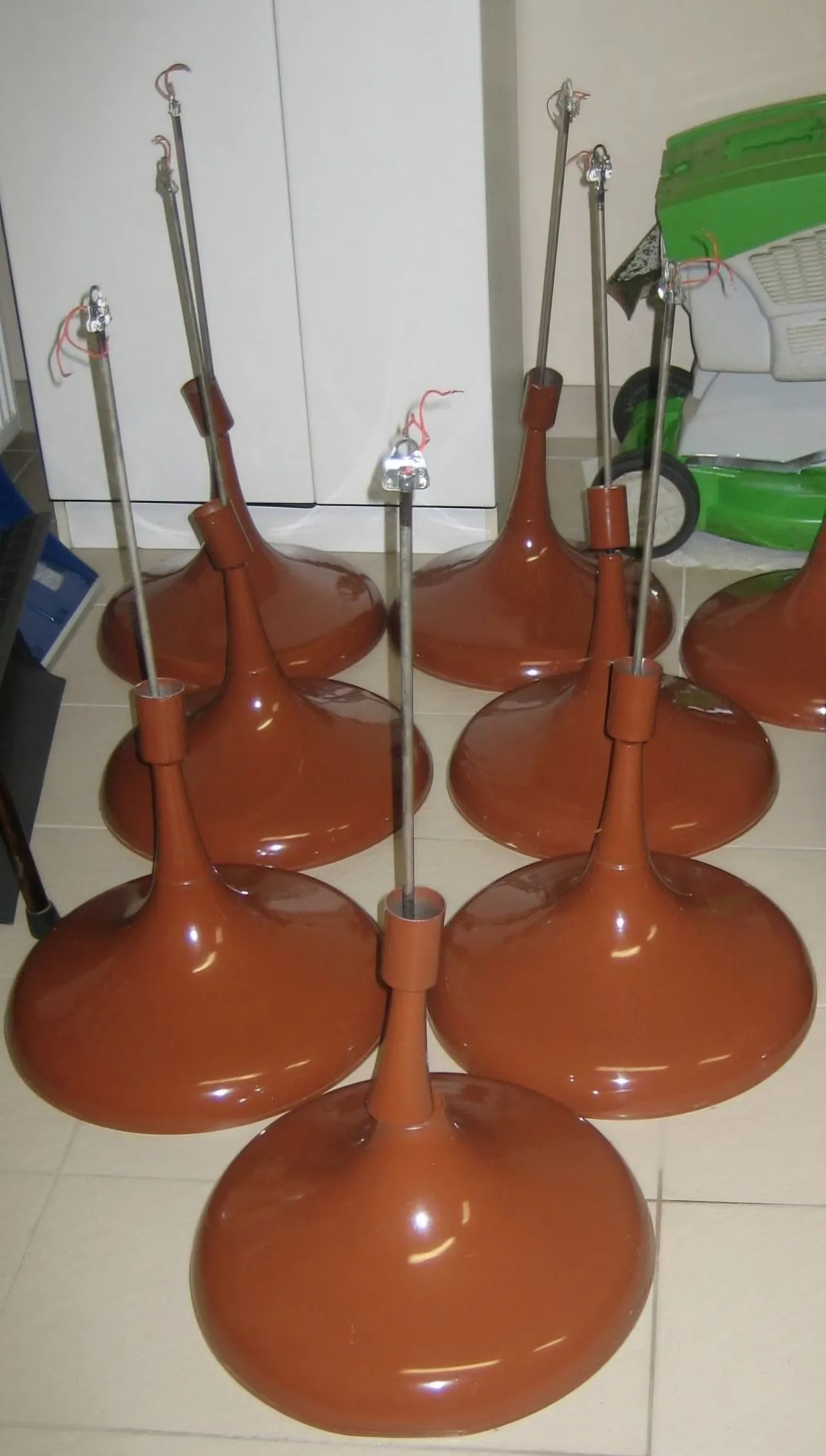 4 lampade a sospensione italiane dell'era spaziale, anni '70 2