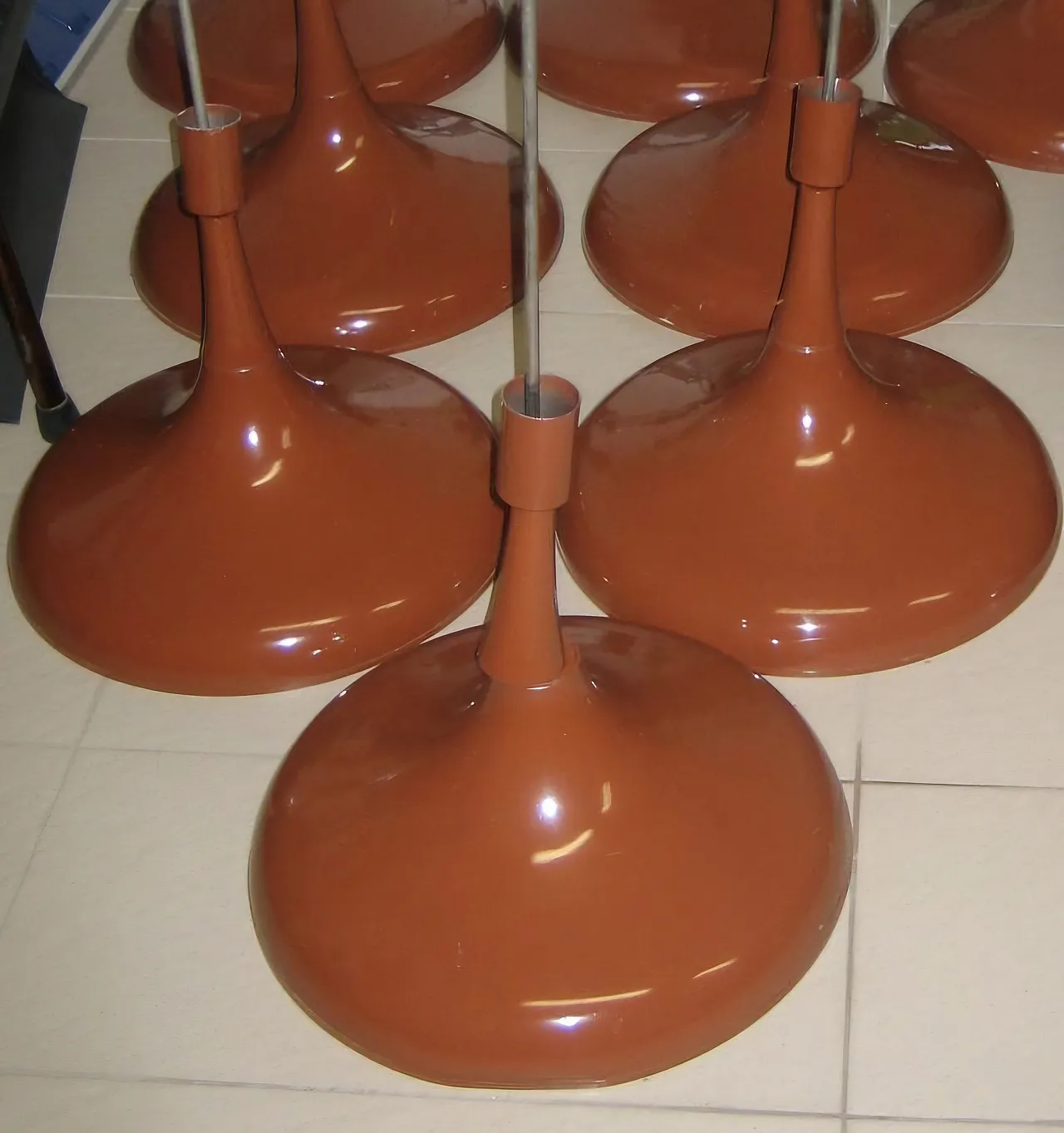 4 lampade a sospensione italiane dell'era spaziale, anni '70 4