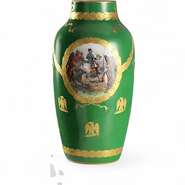Grande vaso Napoleone III in porcellana, '800