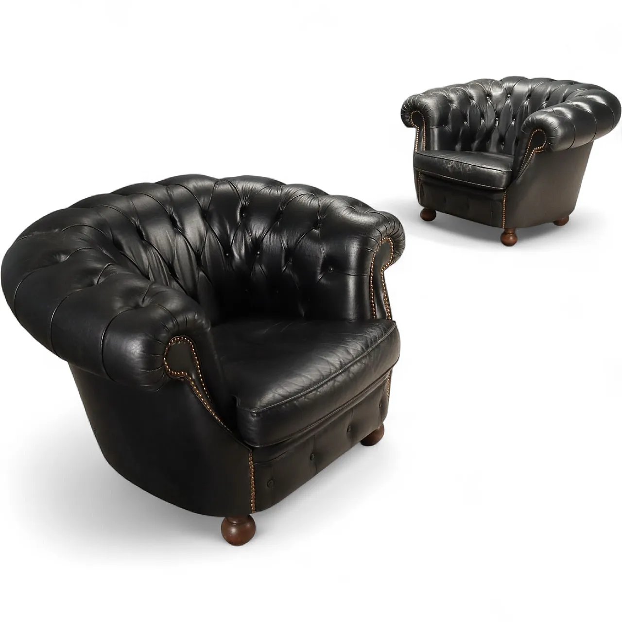 Coppia di poltrone Chesterfield, '900 11