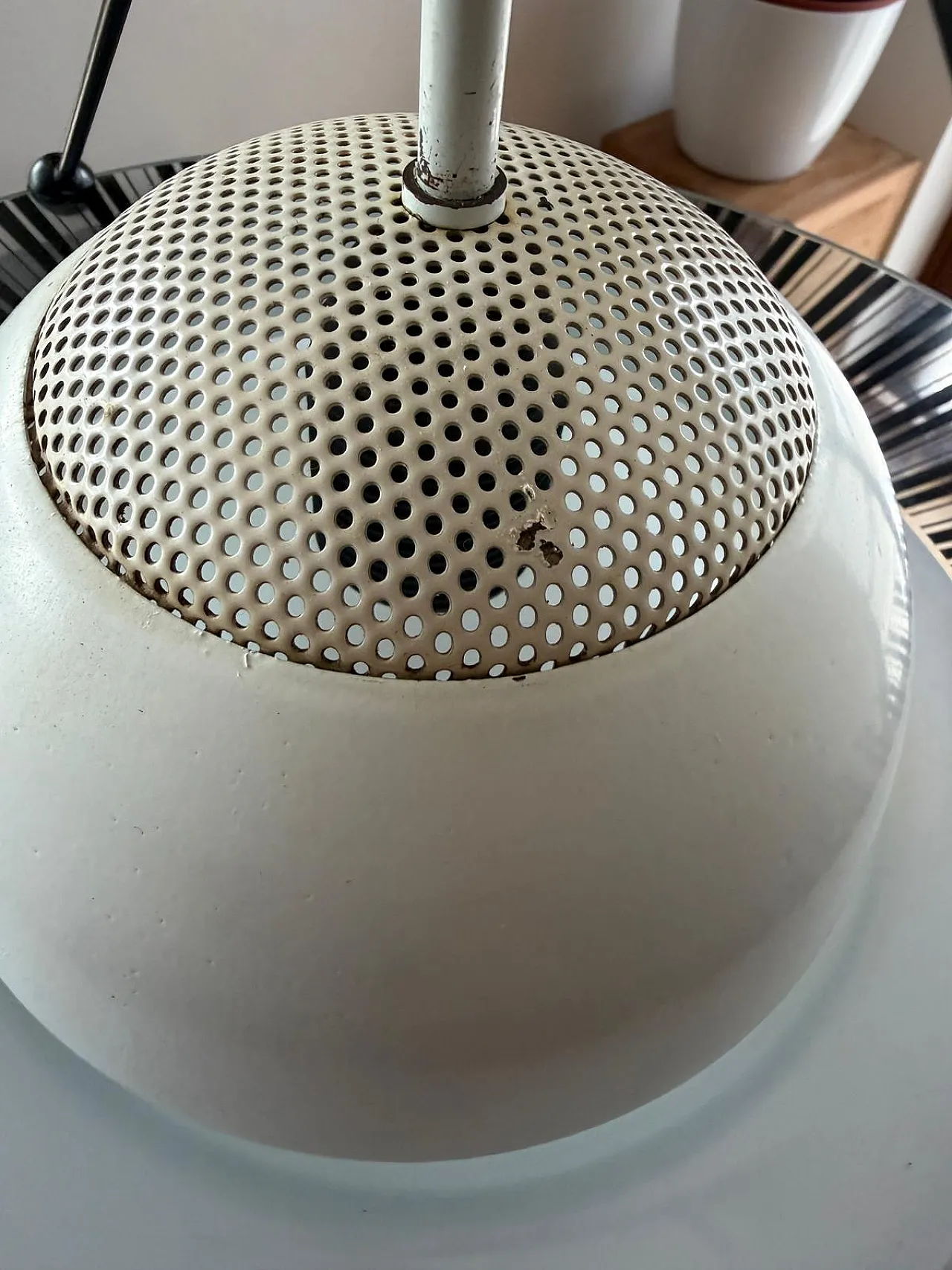 Space Age optical glass saliscendi pendant lamp, 1970s 9
