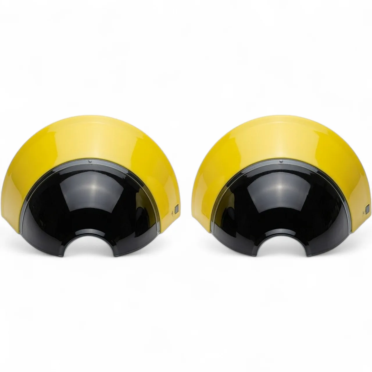 Pair of Murano Glass Wall Sconces yellow and black, late 20th Century 6