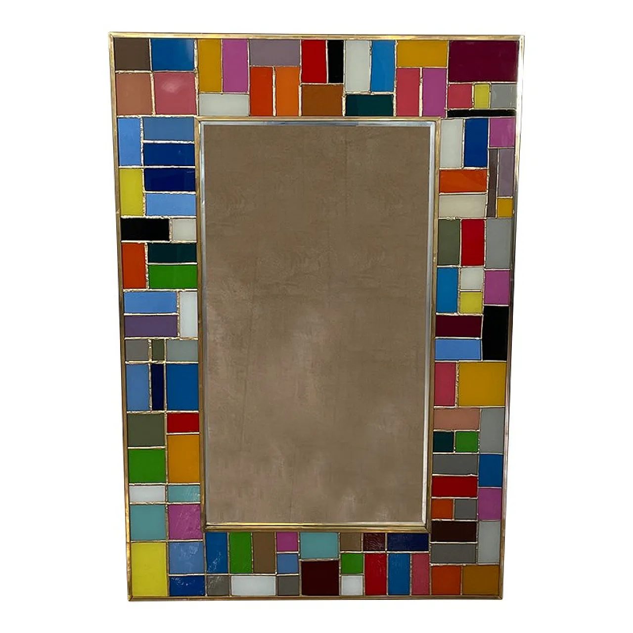 Specchio in cartoncino di vetro, anni '80 1