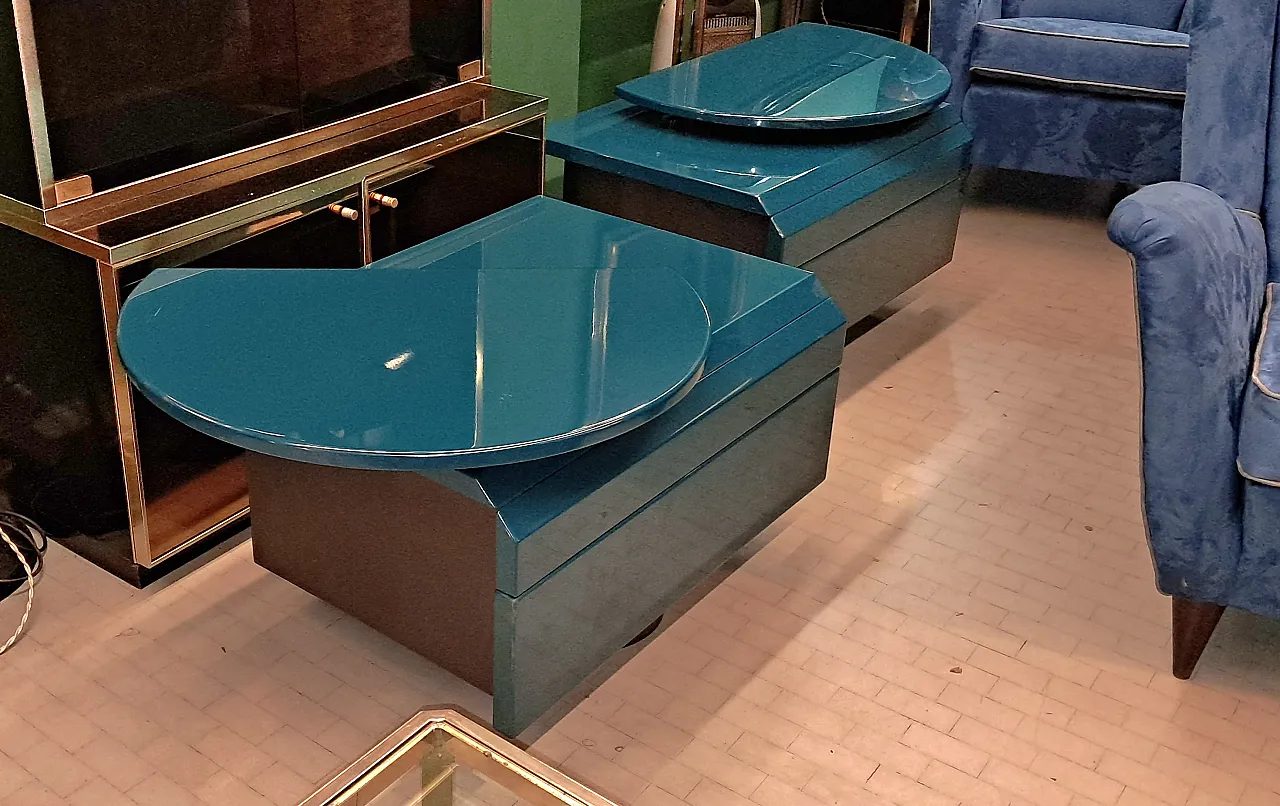 Pair of nightstands by Giovanni Offredi for Saporiti, 1980s 1