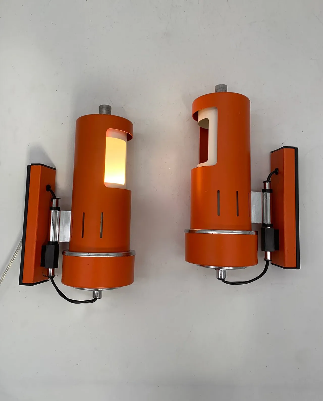 Pair of metal sconces, 1970s 2