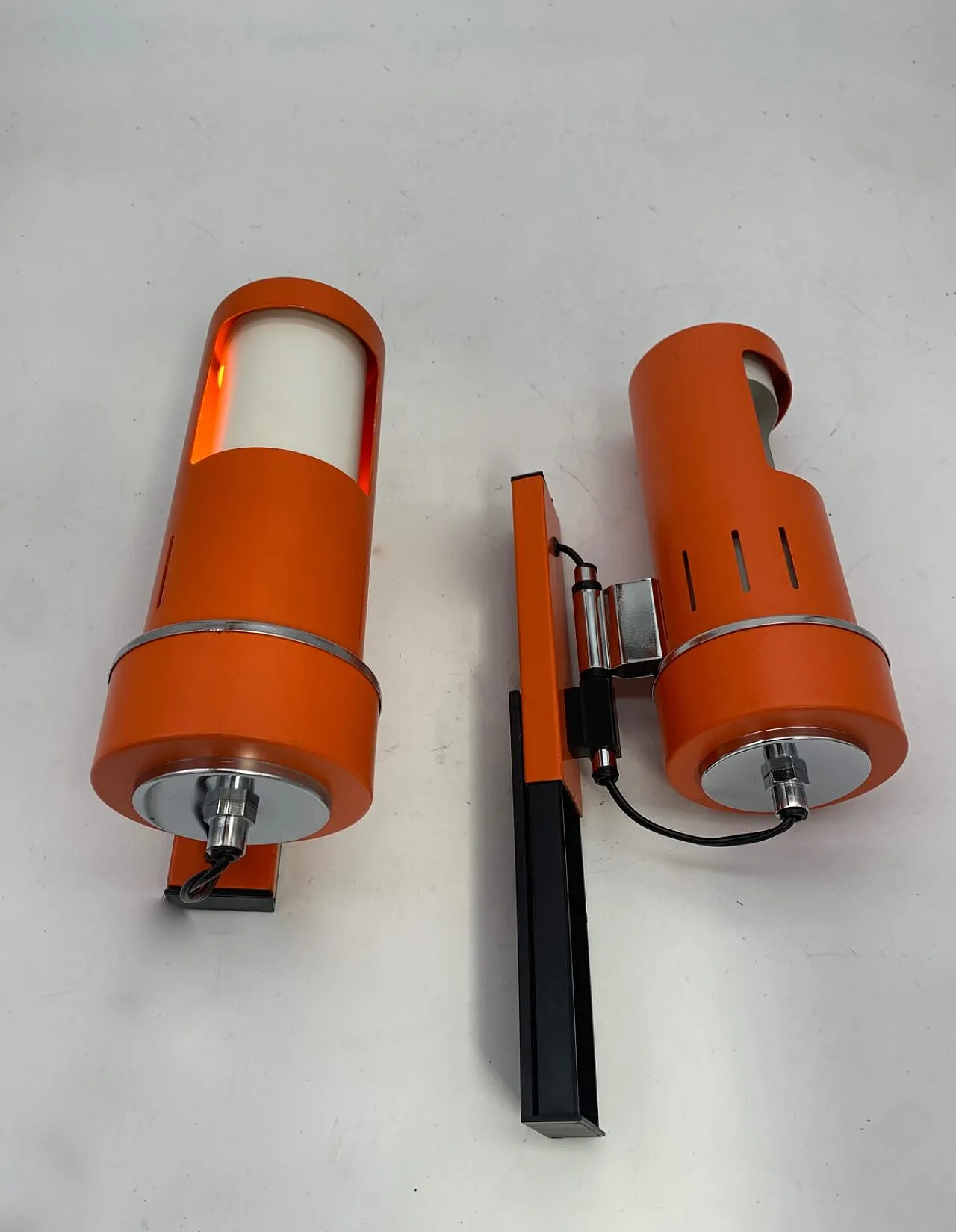 Pair of metal sconces, 1970s 6