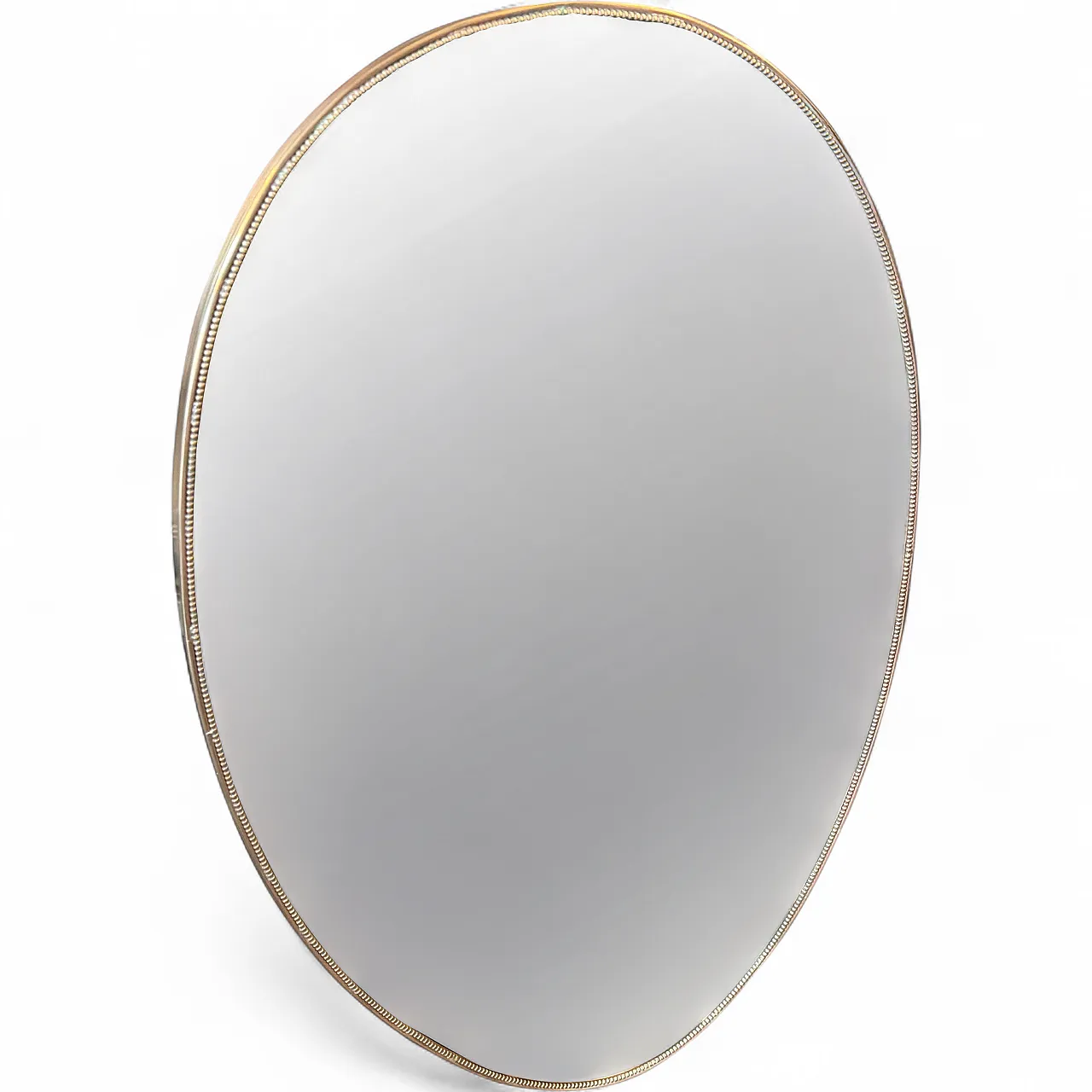 Specchio da parete ovale in ottone di Giò Ponti, anni '60 14