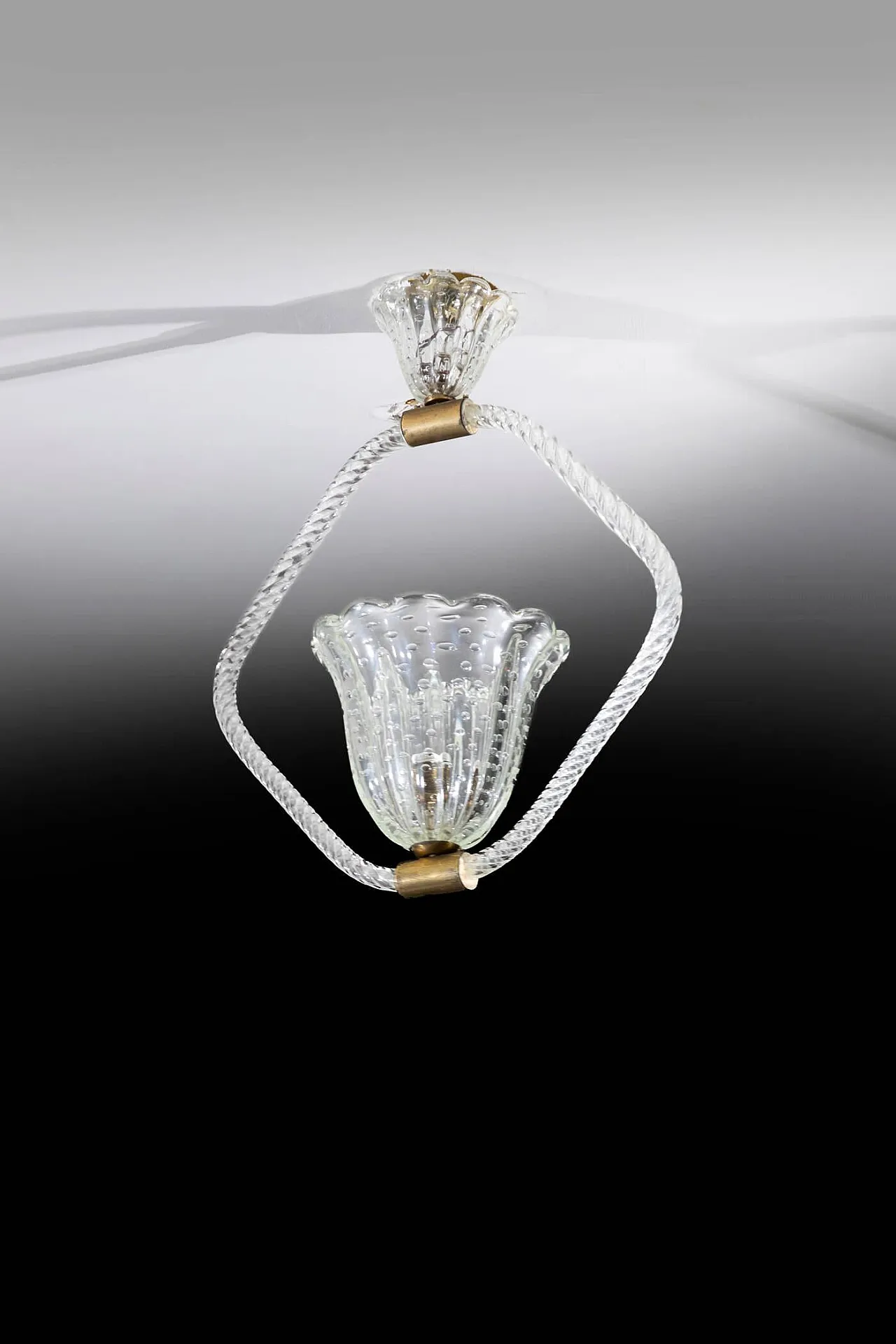 Barovier&Toso, lampada a sospensione, anni '40 4