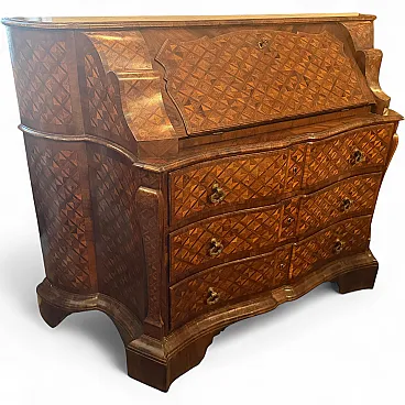 Louis XIV marquetry bureau cabinet, early 18th century