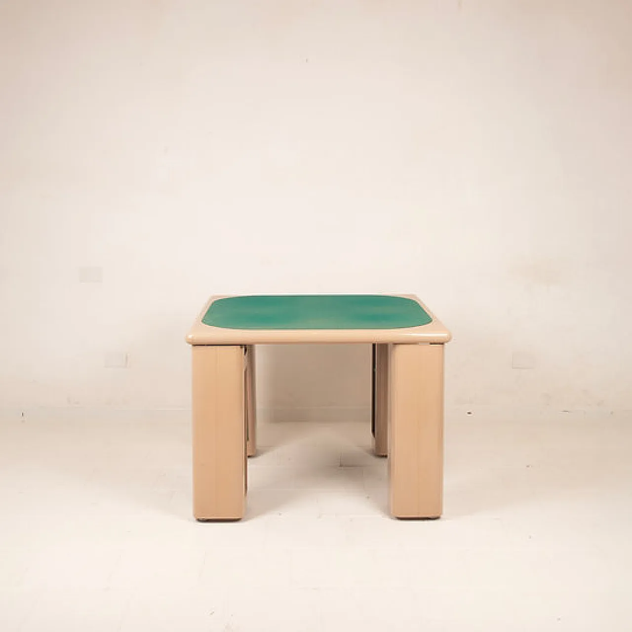 Tavolo Pierluigi Molinari in legno e feltro per Pozzi, anni '70 5